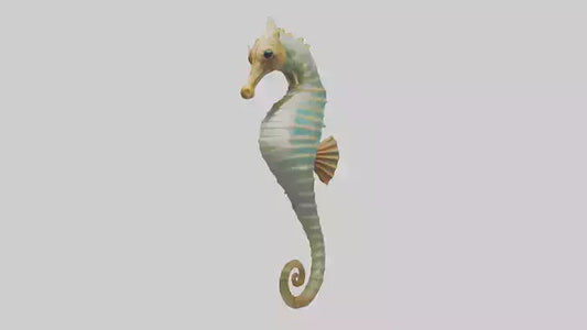 Sea Horse floating upright model 3D model