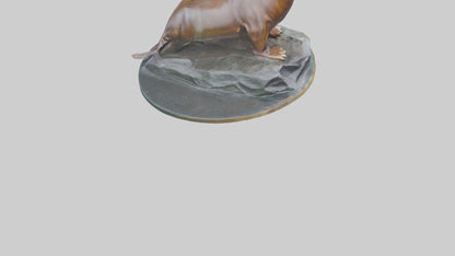 3D model Sea Lion statue model VR / AR / low-poly