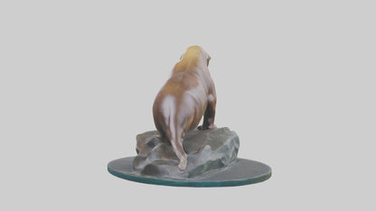 3D model Sea Lion statue model VR / AR / low-poly