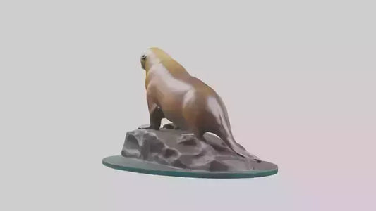 3D model Sea Lion statue model VR / AR / low-poly