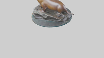 3D model Sea Lion statue model VR / AR / low-poly