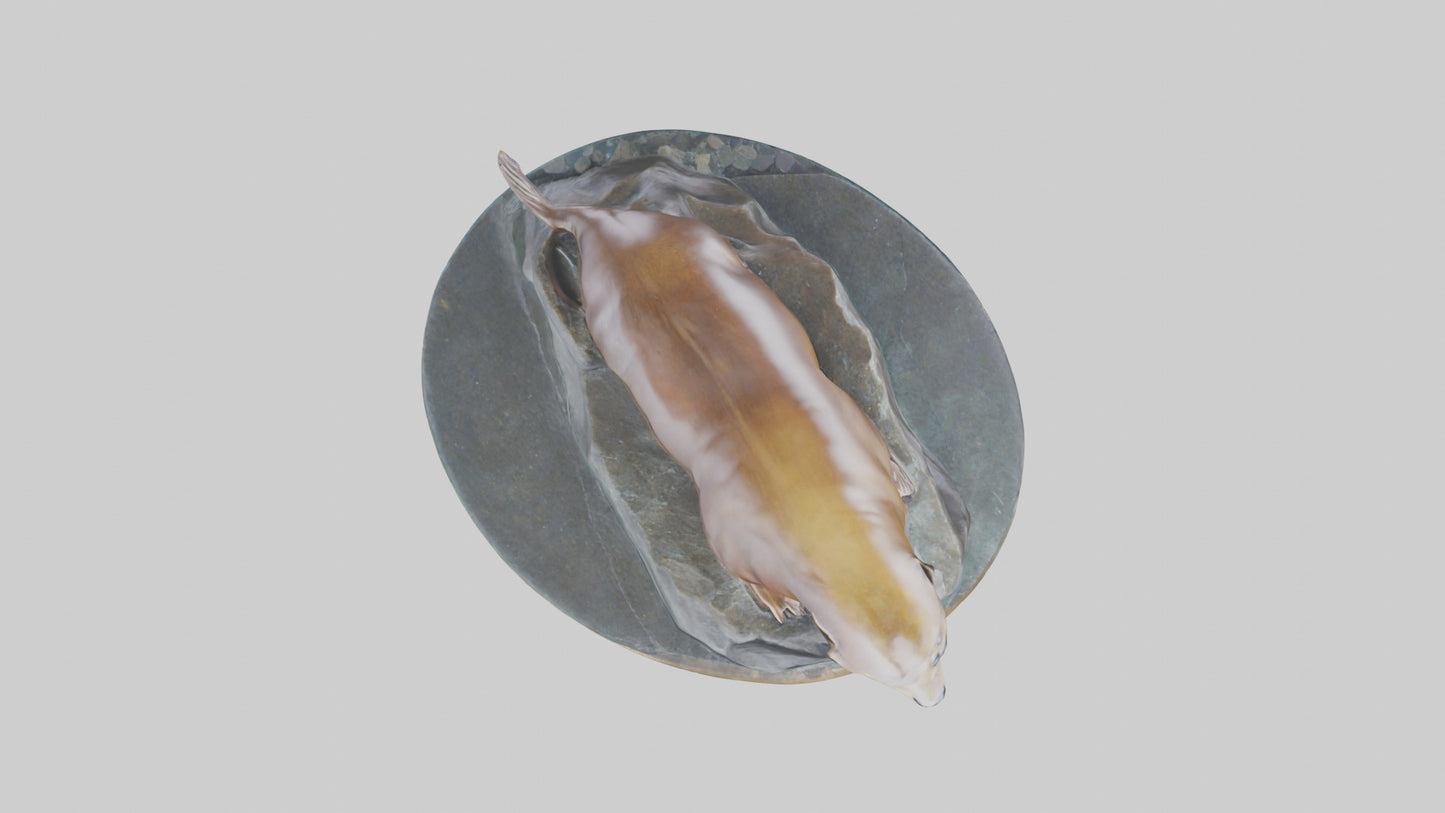 3D model Sea Lion statue model VR / AR / low-poly