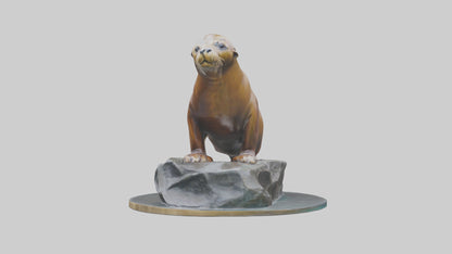 3D model Sea Lion statue model VR / AR / low-poly