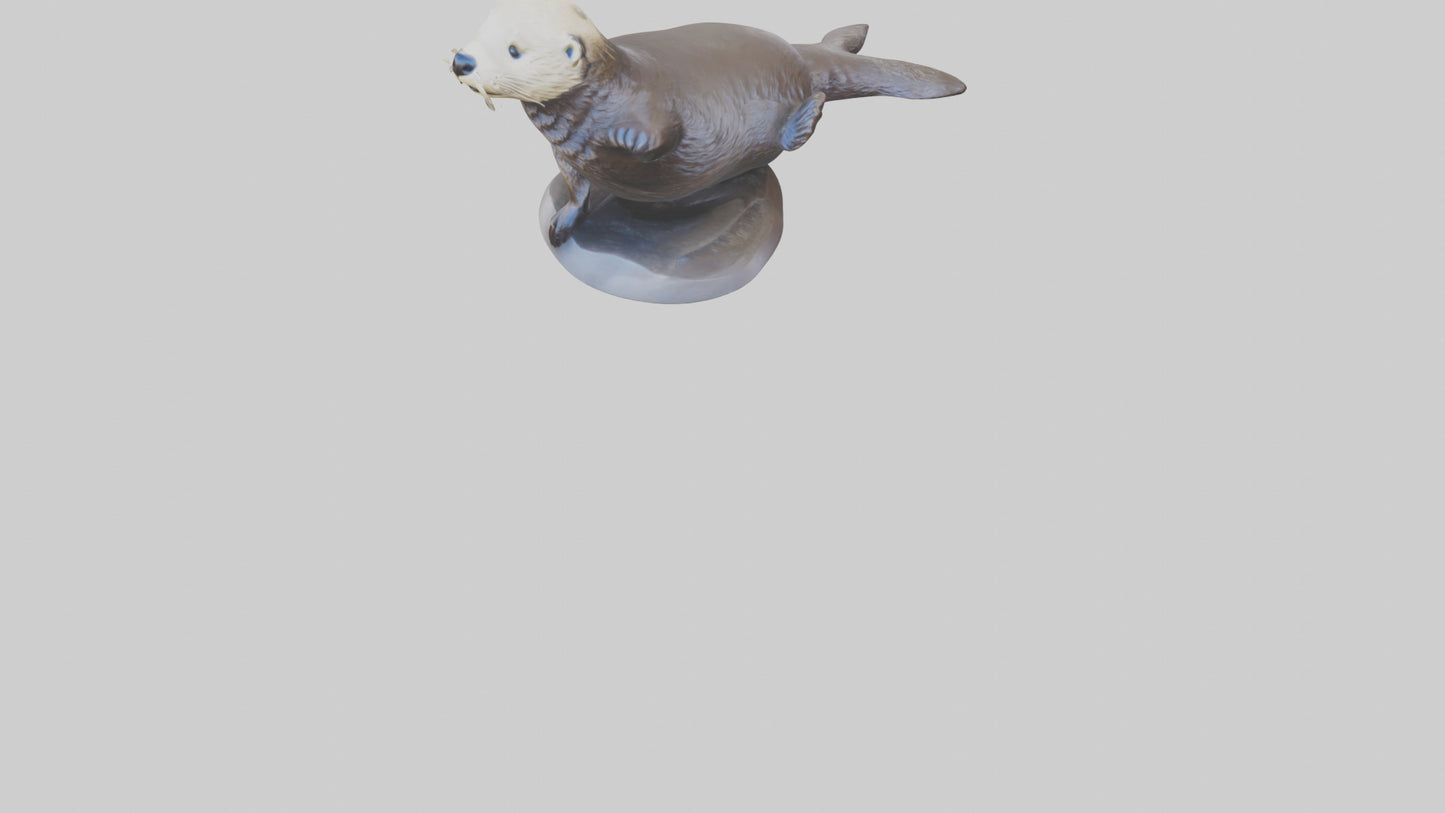 Sea Otter statue model VR / AR / low-poly