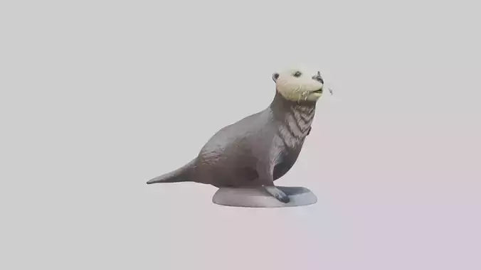 Sea Otter statue model VR / AR / low-poly