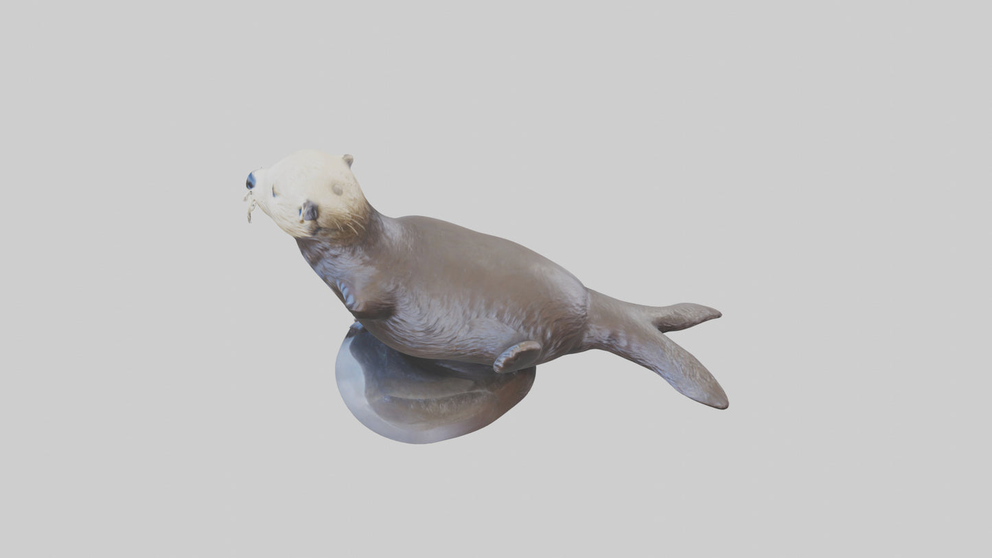 Sea Otter statue model VR / AR / low-poly