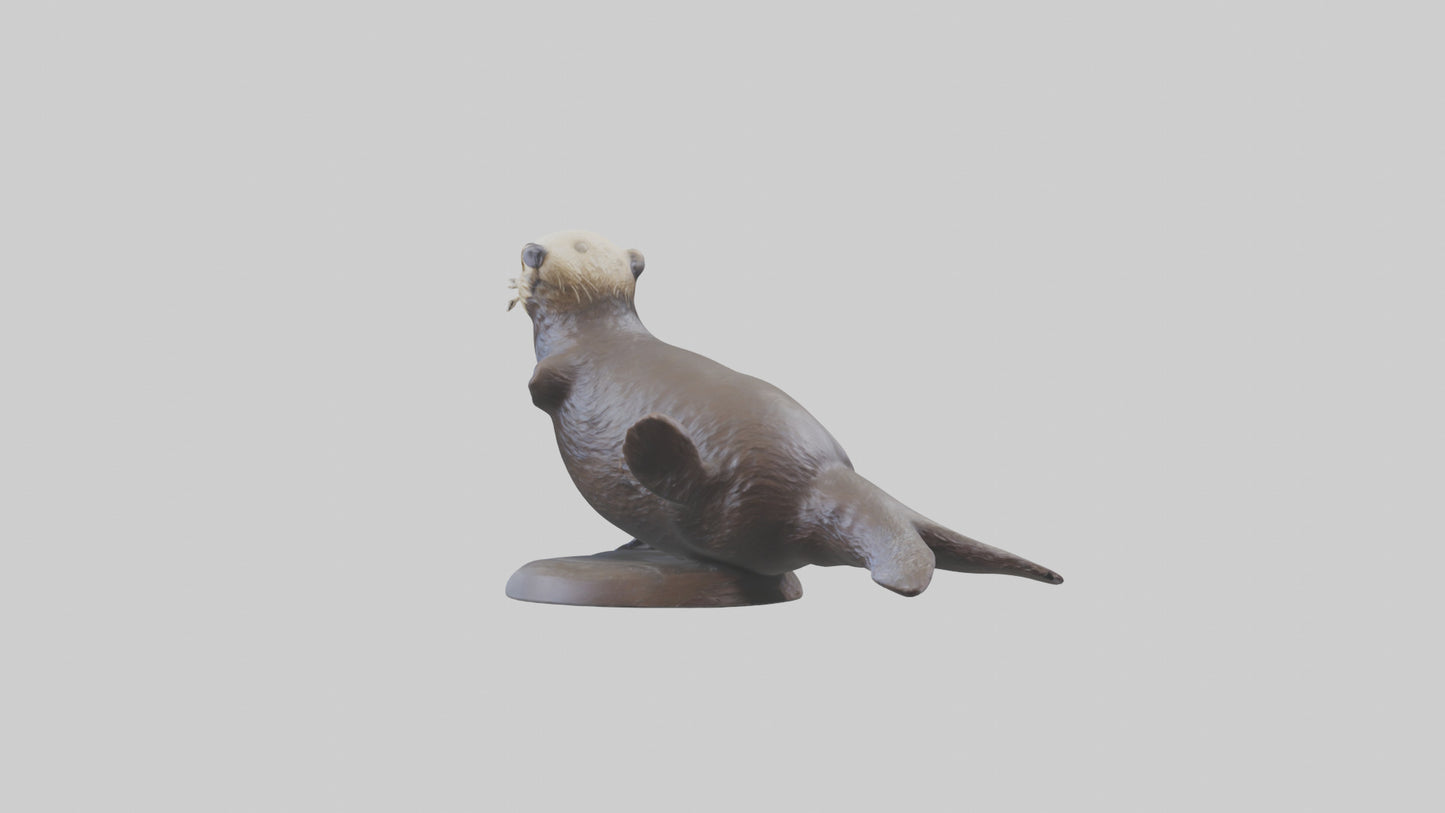 Sea Otter statue model VR / AR / low-poly