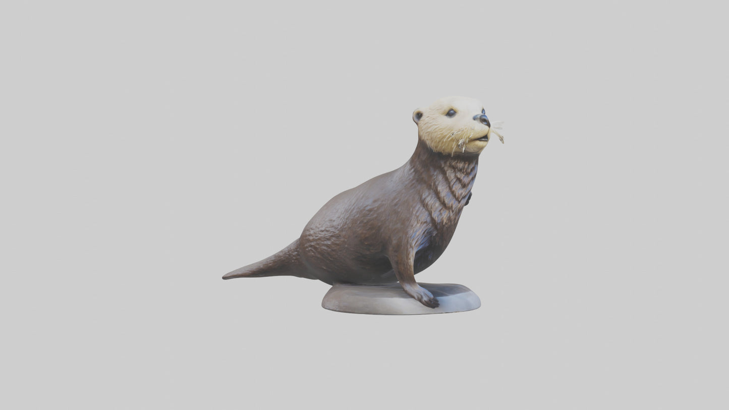 Sea Otter statue model VR / AR / low-poly