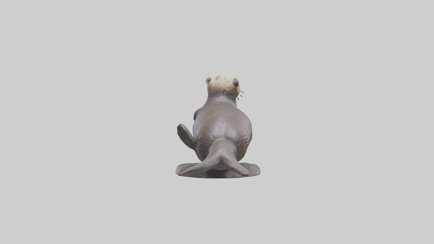 Sea Otter statue model VR / AR / low-poly