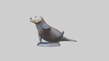 Sea Otter statue model VR / AR / low-poly