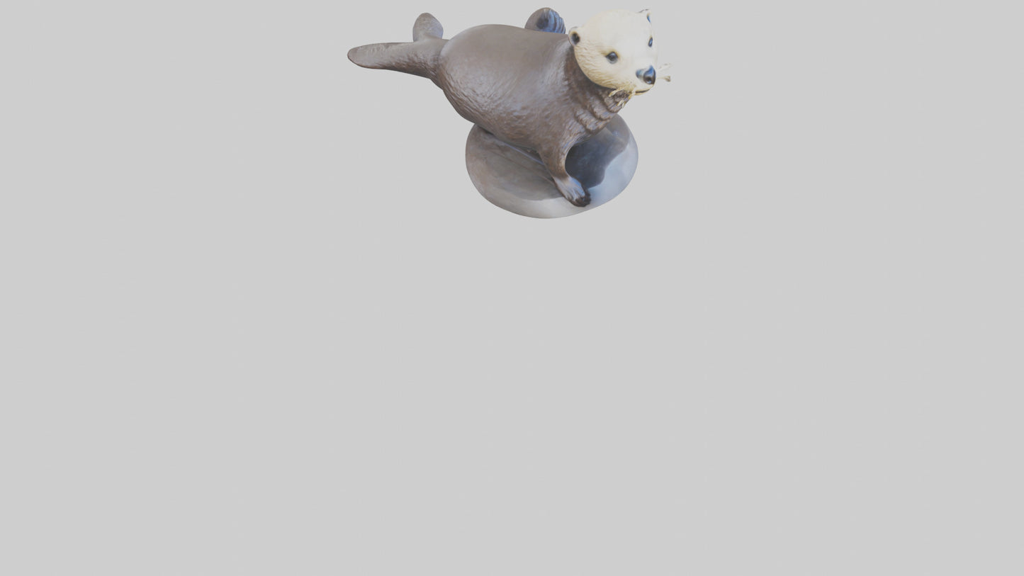Sea Otter statue model VR / AR / low-poly