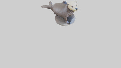 Sea Otter statue model VR / AR / low-poly