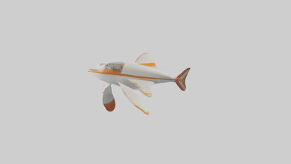 3D model Sea Robin gliding model VR / AR / low-poly