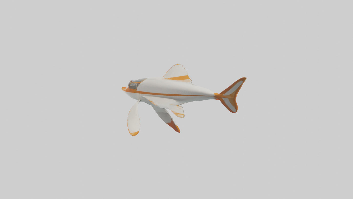 3D model Sea Robin gliding model VR / AR / low-poly