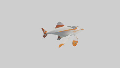 3D model Sea Robin gliding model VR / AR / low-poly
