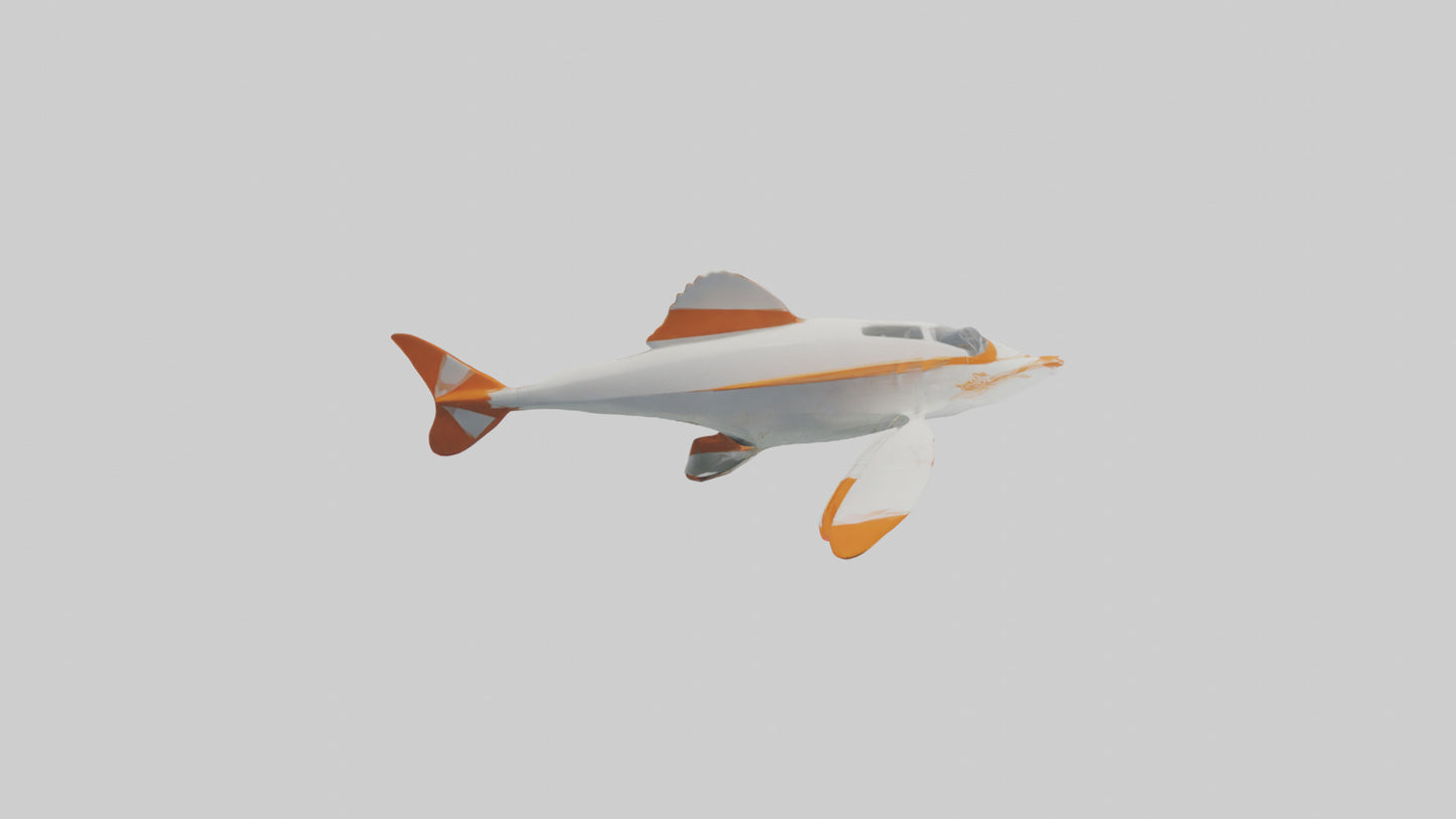3D model Sea Robin gliding model VR / AR / low-poly