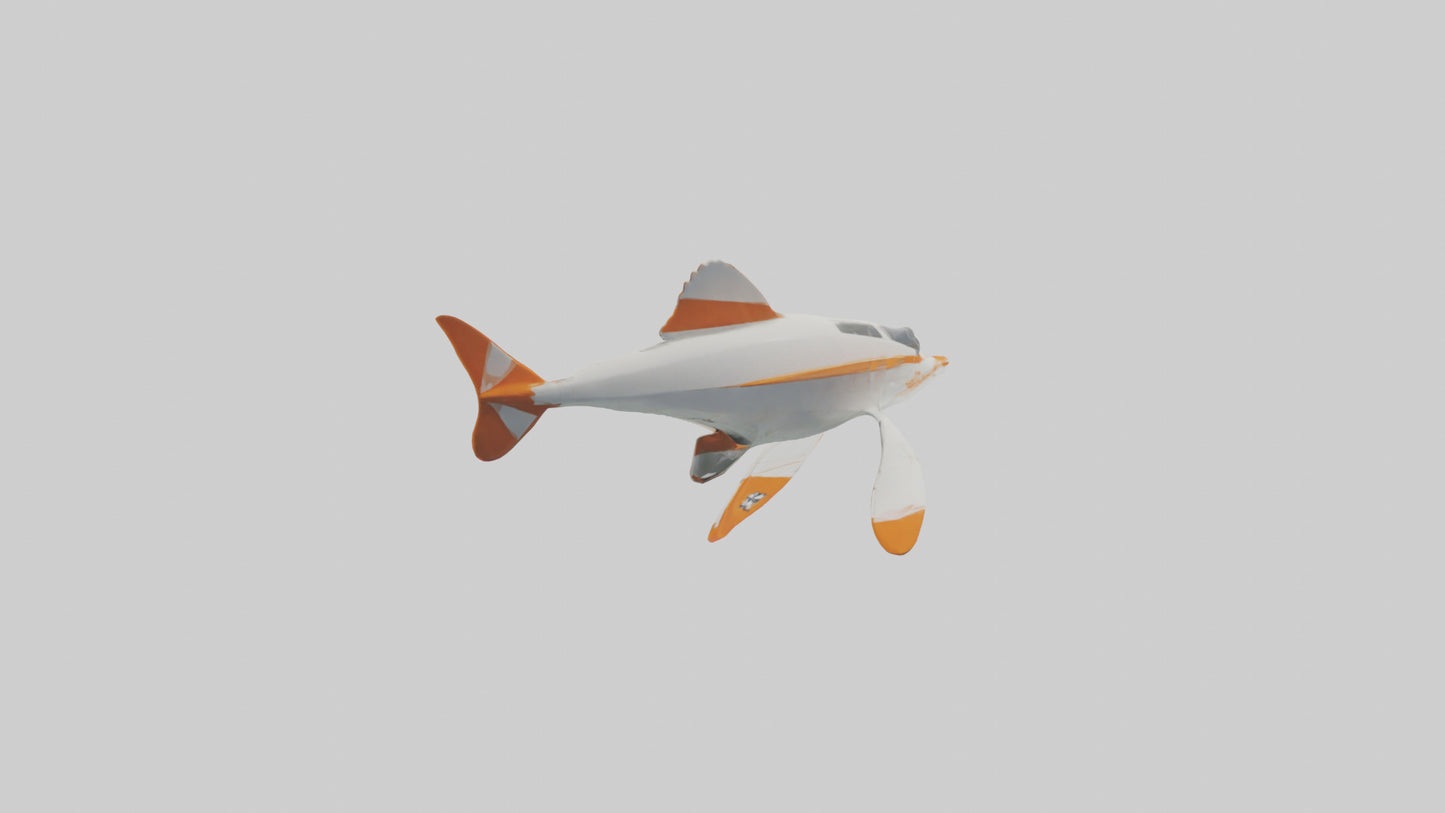 3D model Sea Robin gliding model VR / AR / low-poly