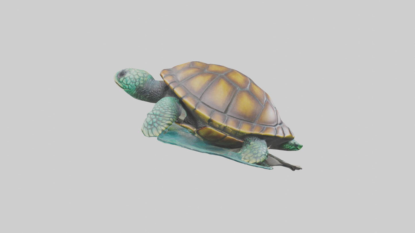 3D model Sea Turtle statue model VR / AR / low-poly