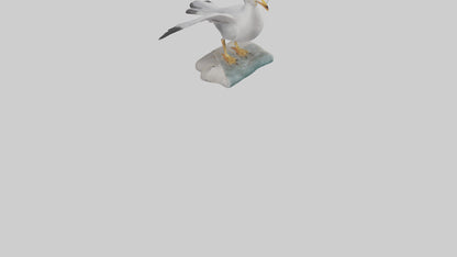 Seagull Figurine model VR / AR / low-poly
