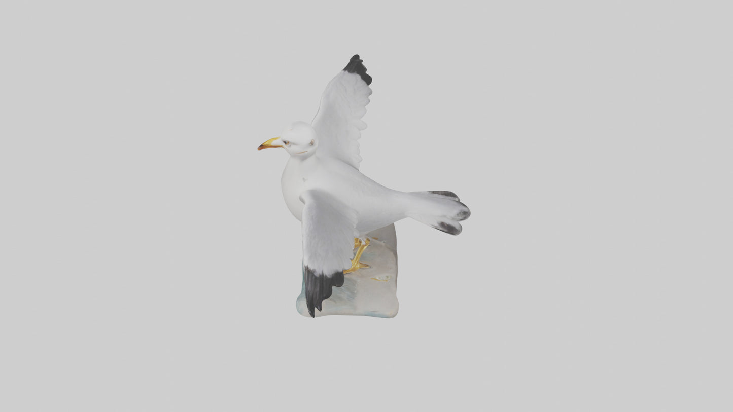Seagull Figurine model VR / AR / low-poly