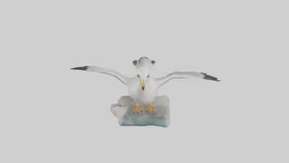 Seagull Figurine model VR / AR / low-poly
