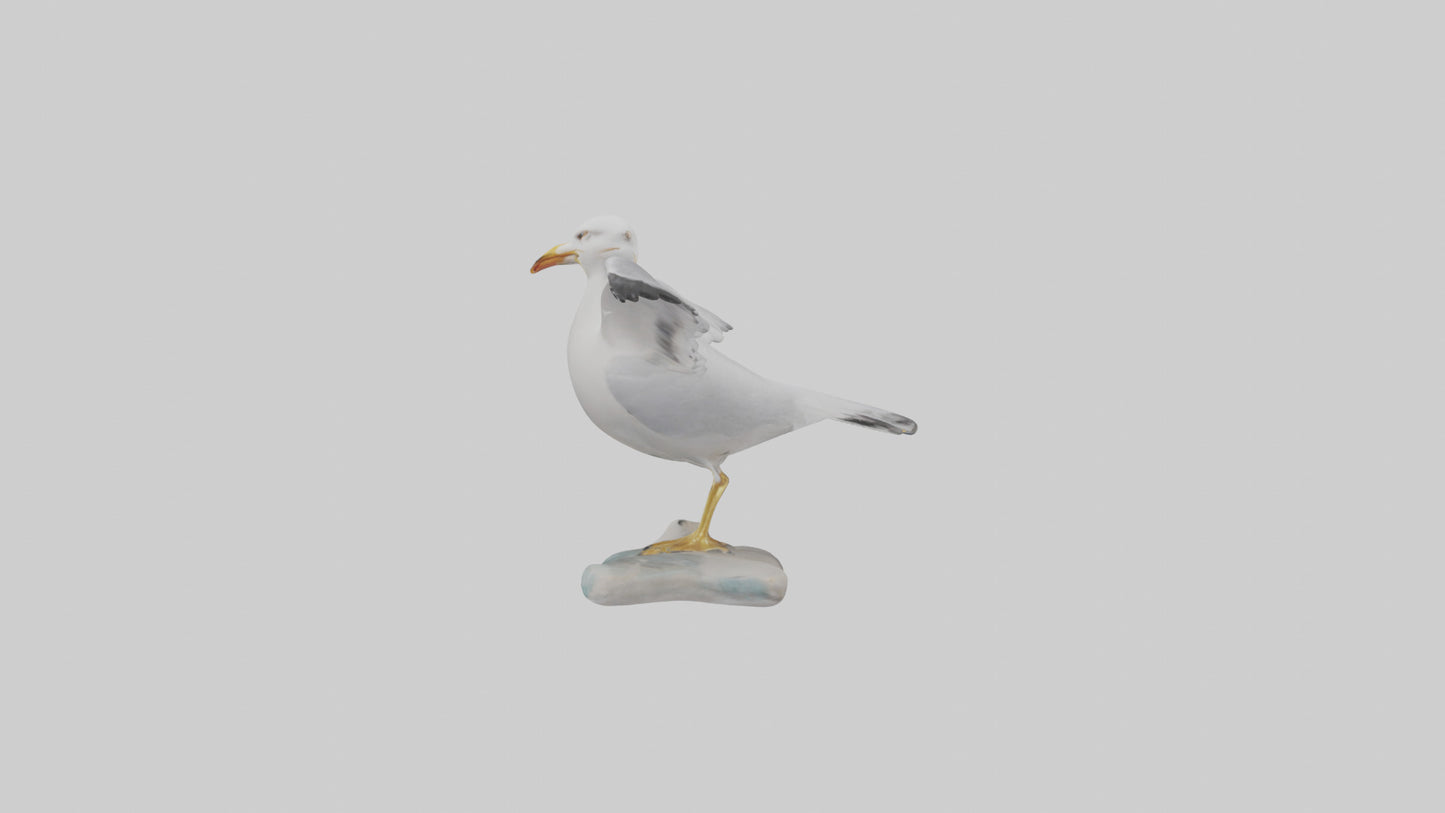 Seagull Figurine model VR / AR / low-poly
