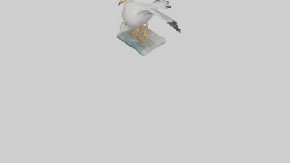 Seagull Figurine model VR / AR / low-poly