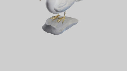 3D model Seagull statue model VR / AR / low-poly