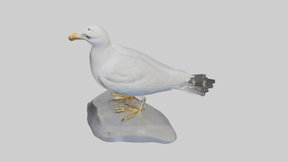 3D model Seagull statue model VR / AR / low-poly
