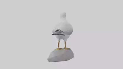 3D model Seagull statue model VR / AR / low-poly