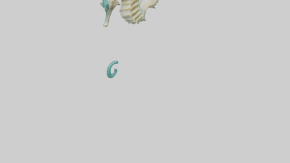 3D model Seahorse swimming model VR / AR / low-poly