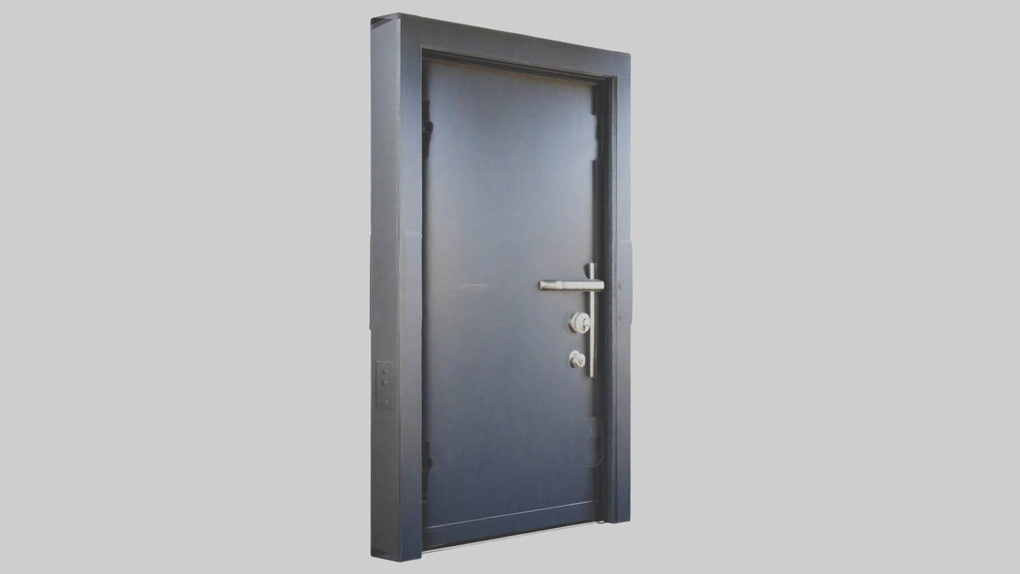 Security steel door model 3D model