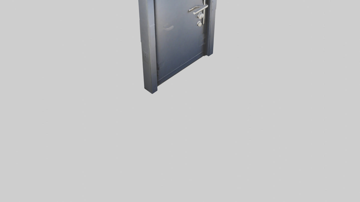 Security steel door model 3D model