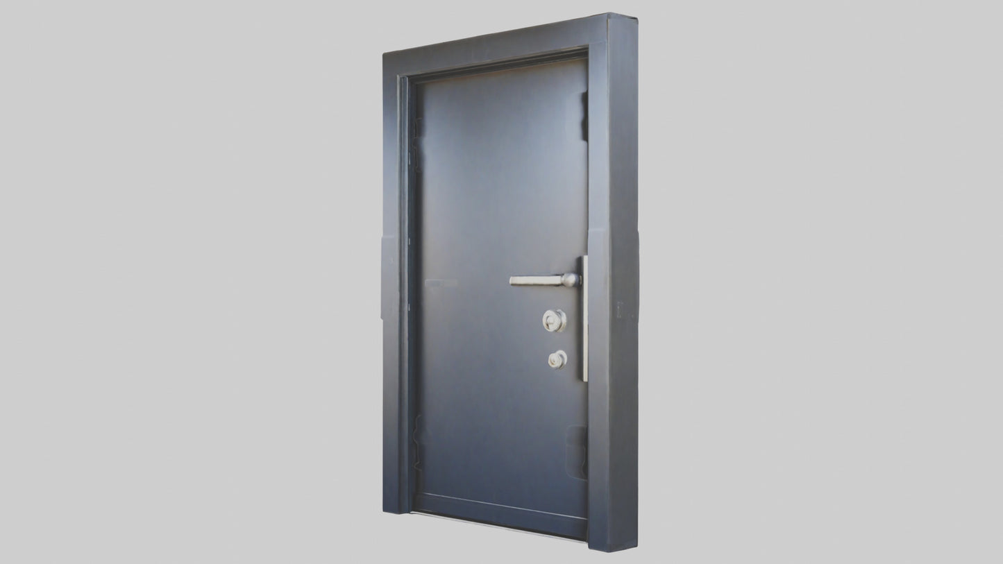 Security steel door model 3D model