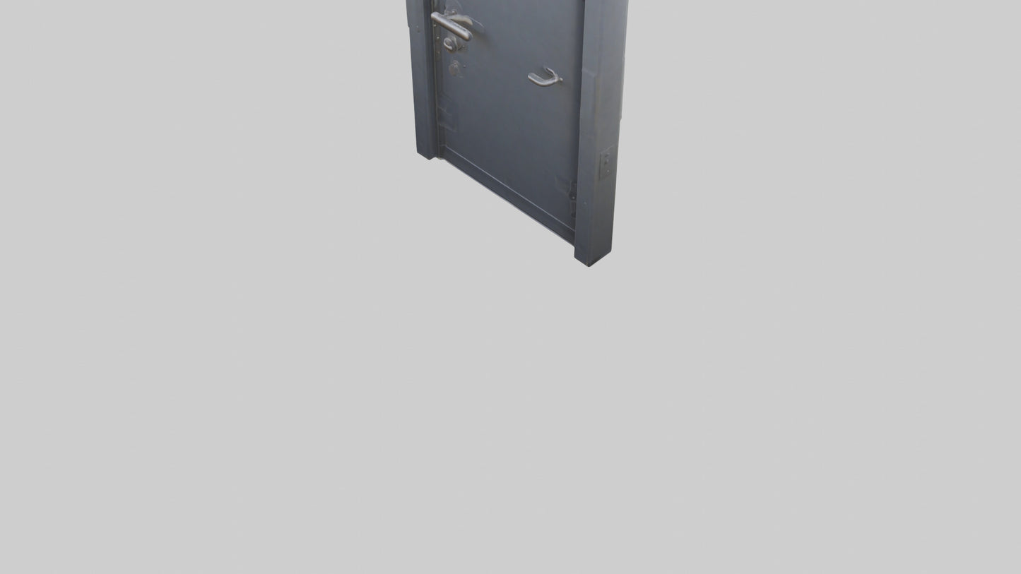 Security steel door model 3D model