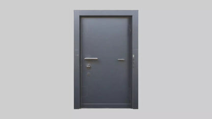 Security steel door model 3D model