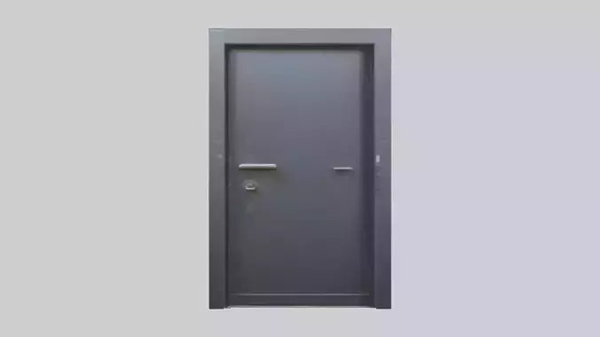 Security steel door model 3D model