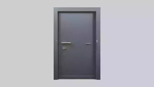 Security steel door model 3D model