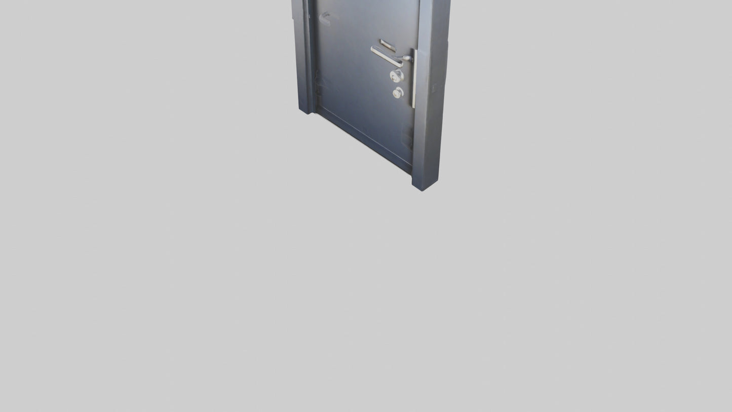 Security steel door model 3D model