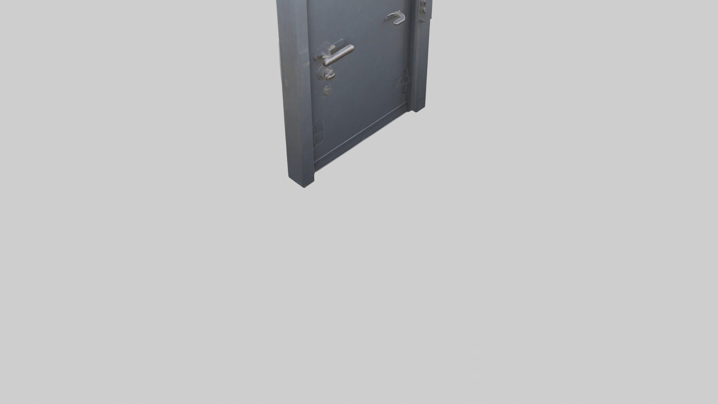 Security steel door model 3D model