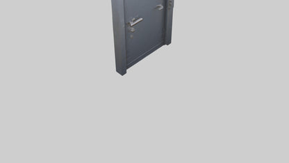 Security steel door model 3D model