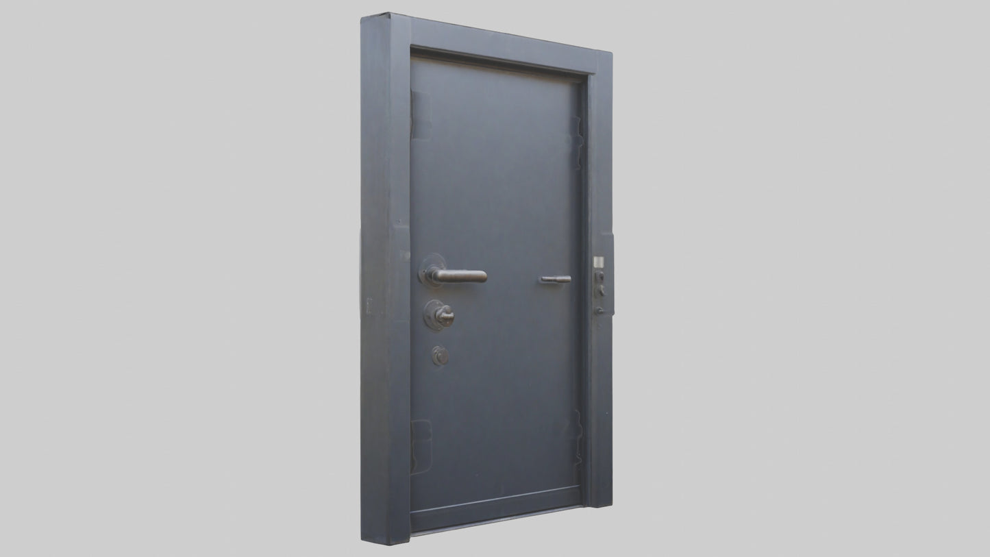 Security steel door model 3D model