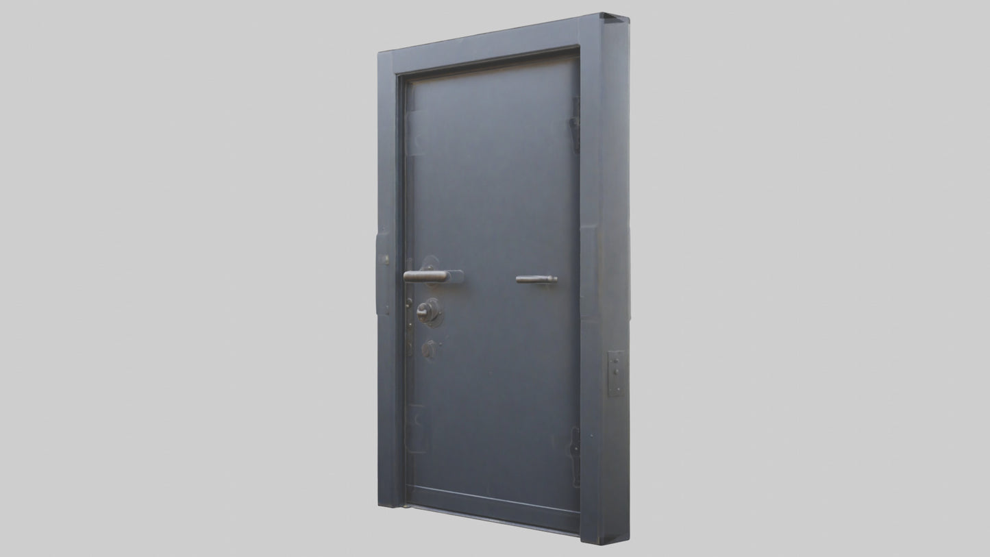 Security steel door model 3D model