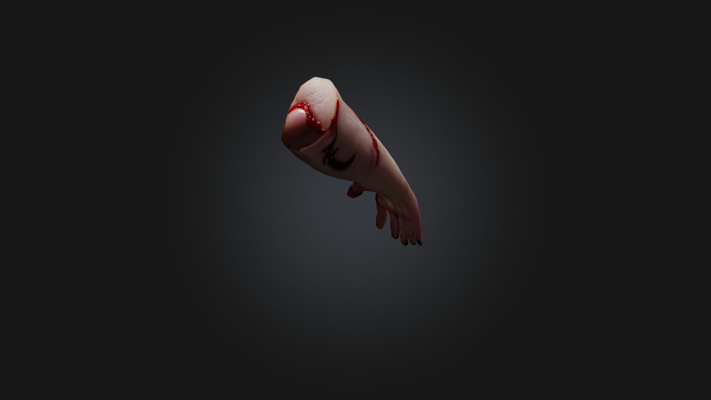 severed finger 3D model