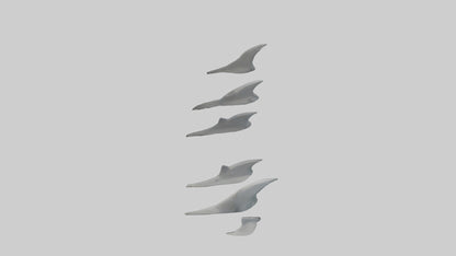 Shark Fins Model 3D model