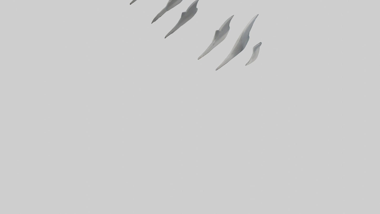 Shark Fins Model 3D model