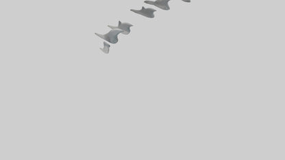 Shark Fins Model 3D model