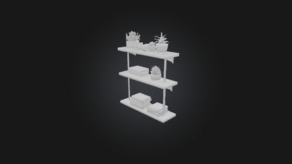 3D model Shelf VR / AR / low-poly