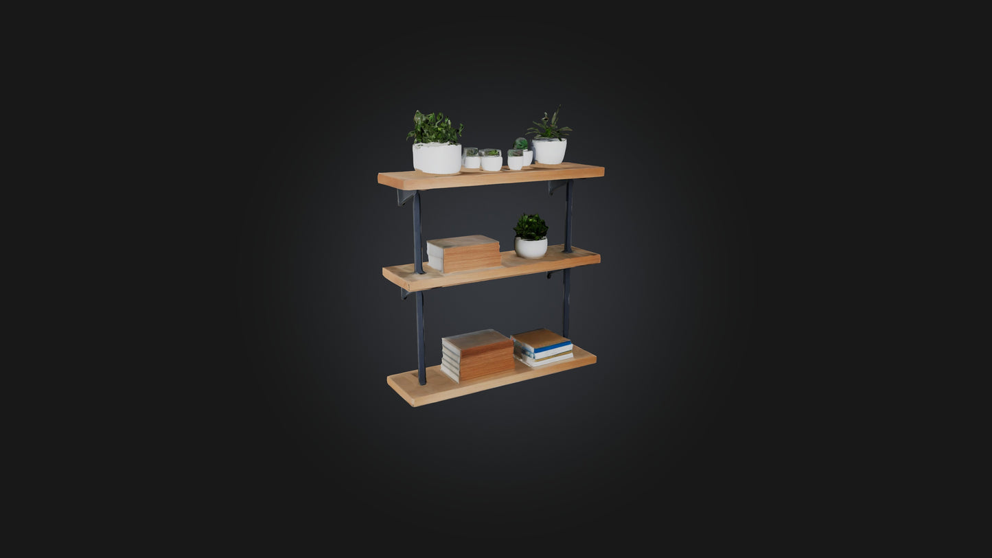 3D model Shelf VR / AR / low-poly
