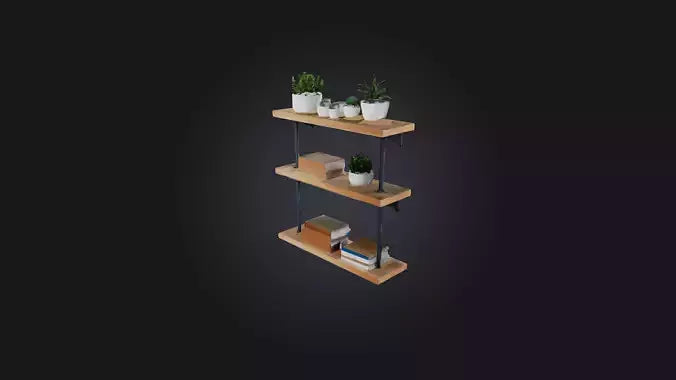 3D model Shelf VR / AR / low-poly